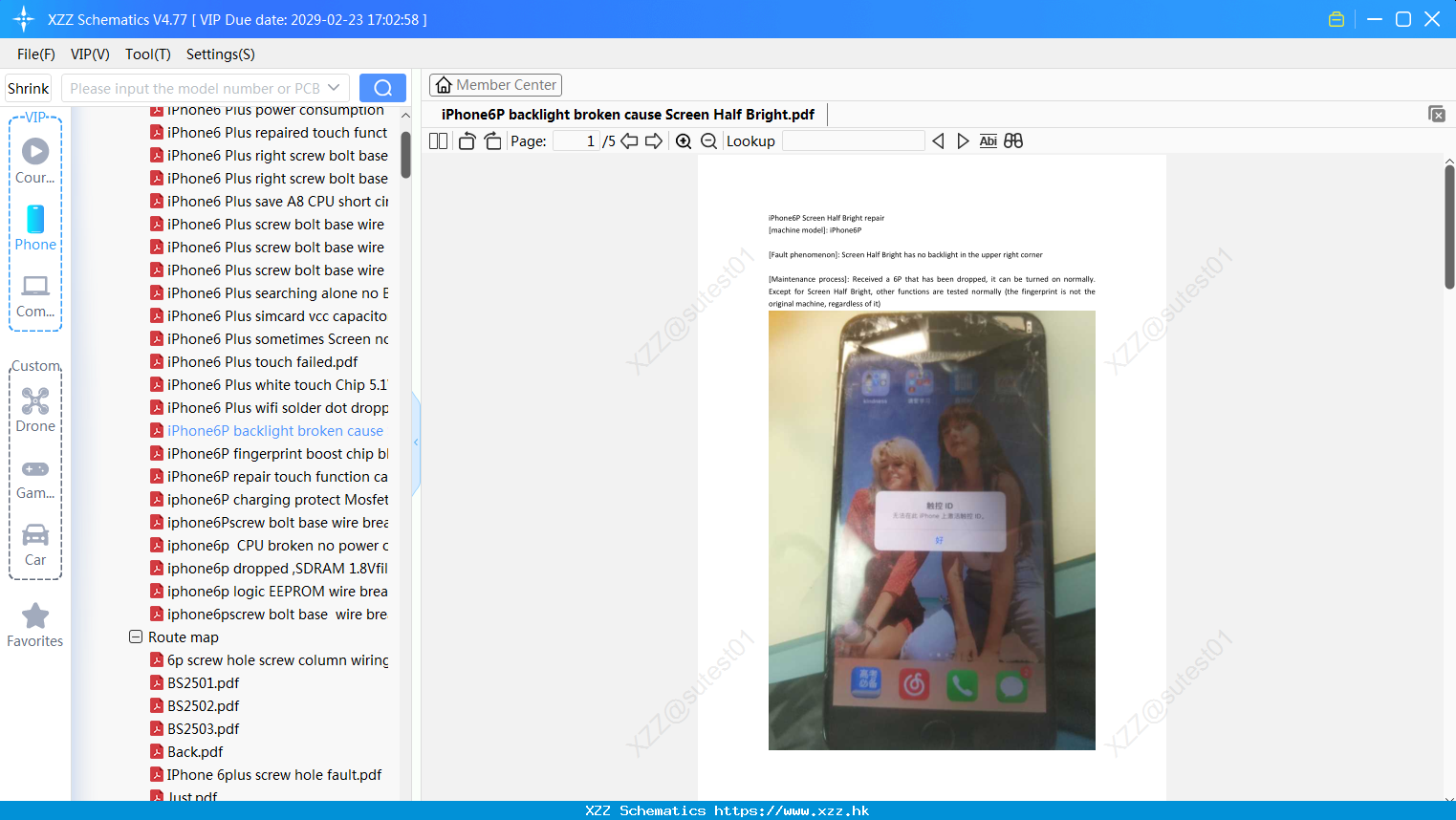 IPhone6P Backlight Broken Cause Screen Half Bright